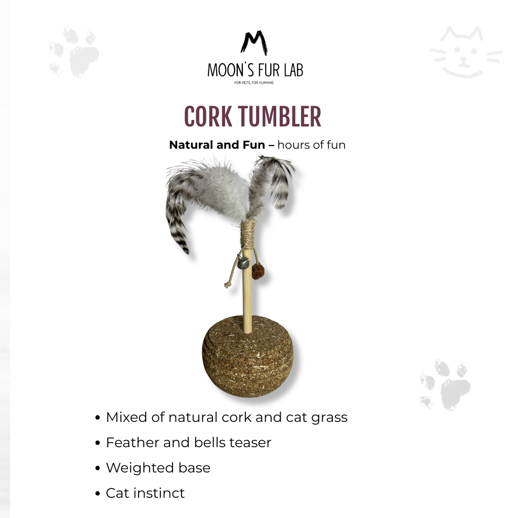 Natural Cork Wobble Toy - Catnip and Cork