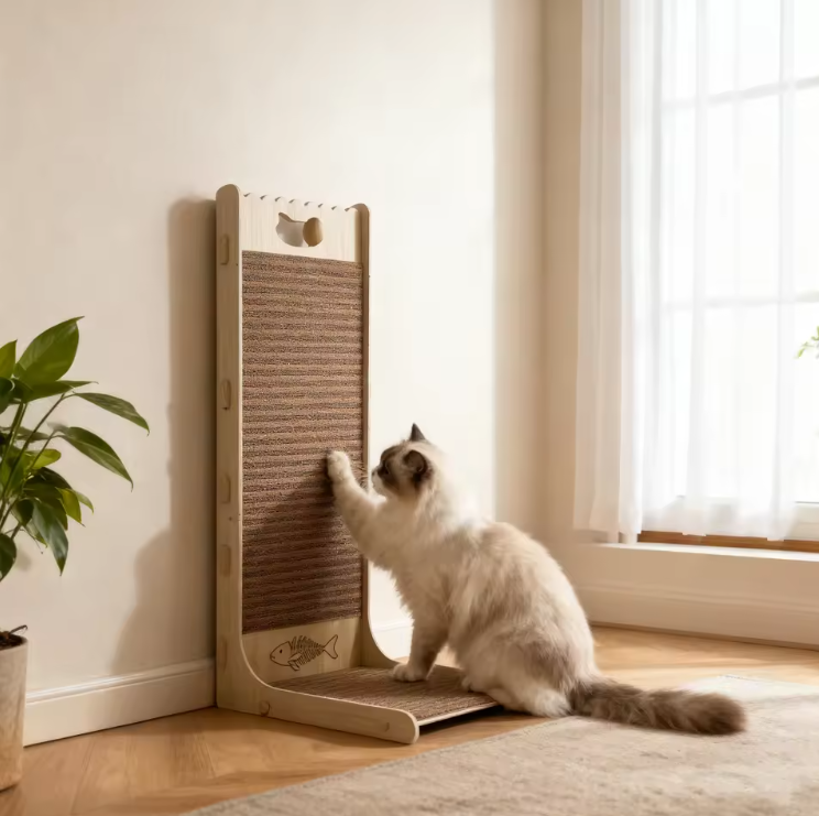 L Shape Wall Mounted Cat Scratch Pad  (Cork Based)
