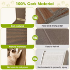 L Shape Wall Mounted Cat Scratch Pad  (Cork Based)