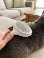 Self Cleaning Slicker Brush shown for short-hair grooming