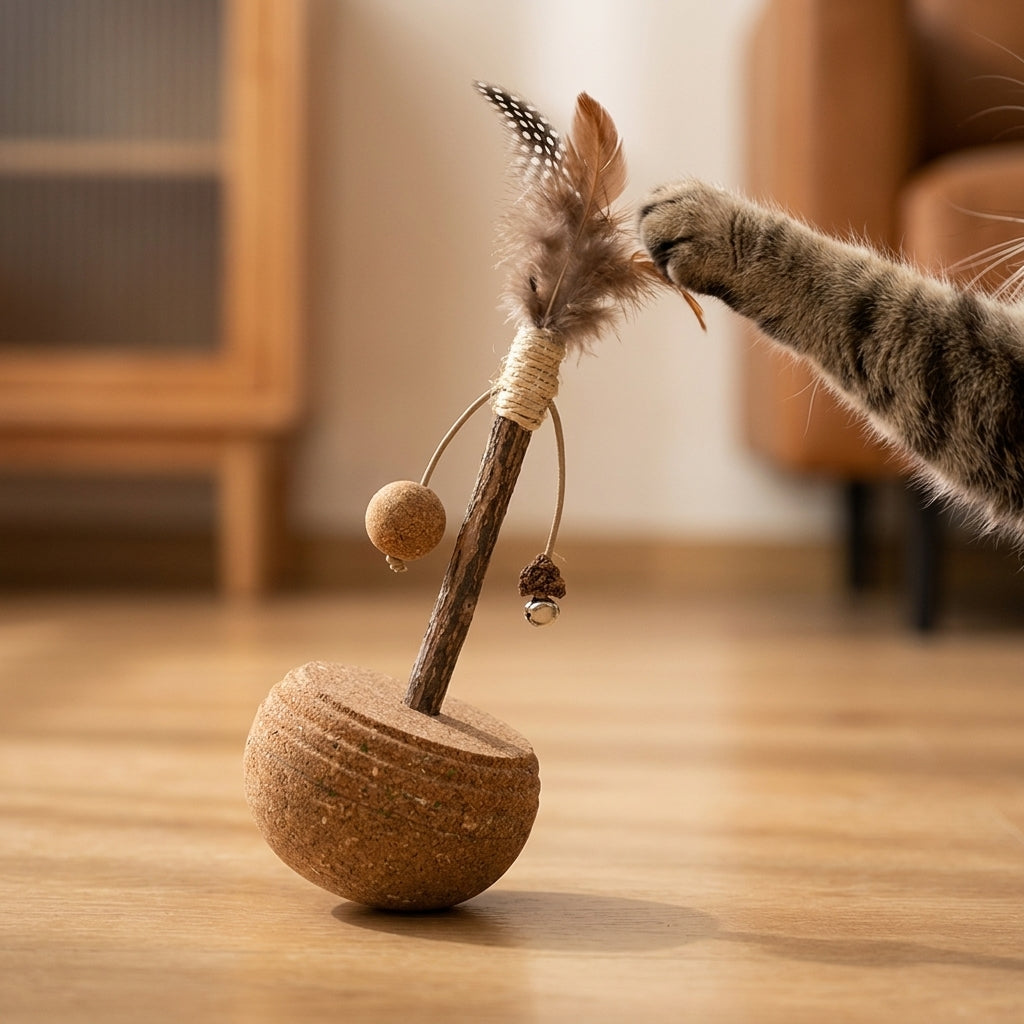 Natural Cork Wobble Toy, product photo